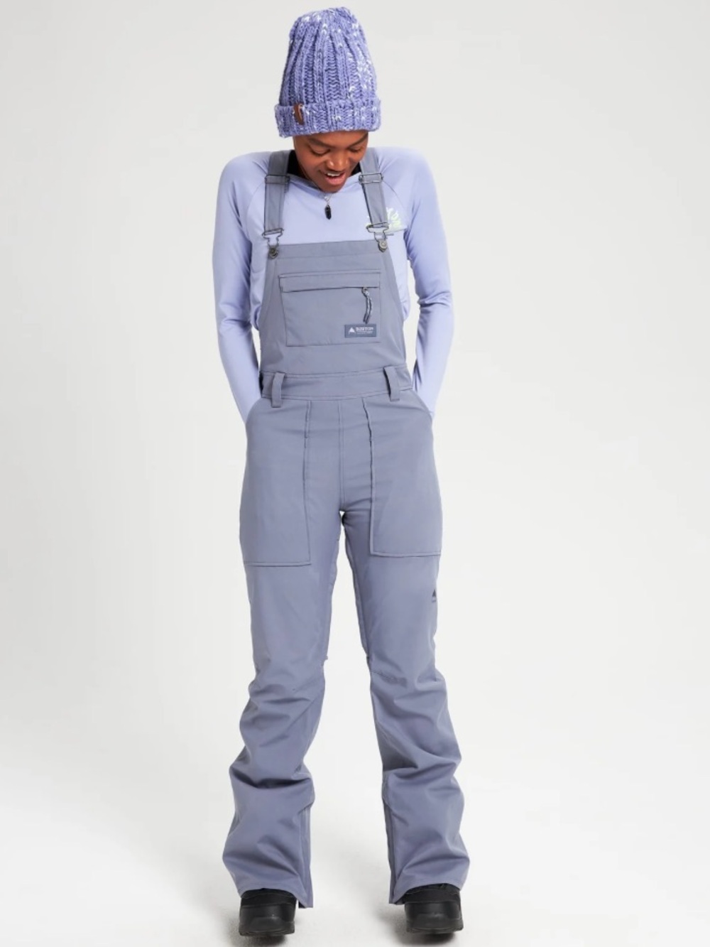 Burton Women’s Avalon Bib Pants (Grey/Purple)
